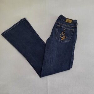 VTG Baby Phat Bootcut Denim Blue Jeans Women's Jrs Size 5 Hong Kong